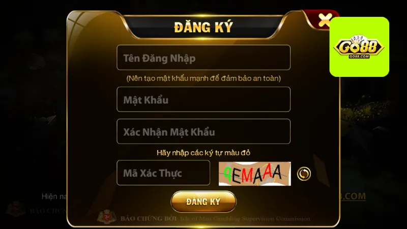 Quy trình đăng ký nhanh chóng để tham gia tại Go88