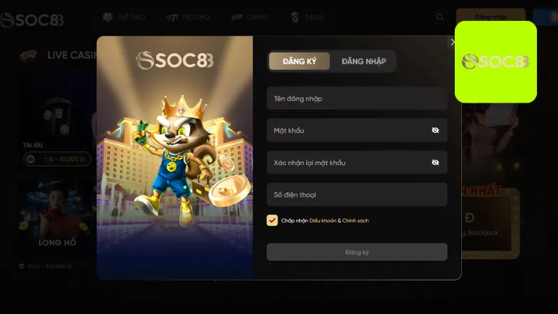 Các bước đăng ký tham gia hệ thống cá cược của nhà cái