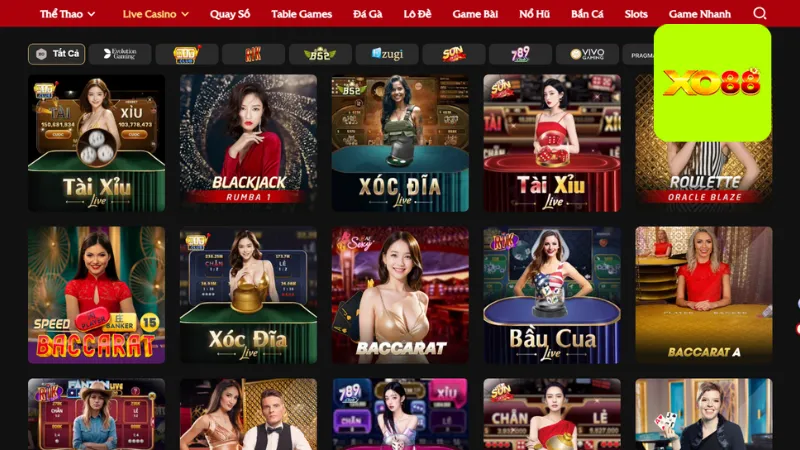Sản phẩm giải trí tại XO88 đa dạng và cuốn hút